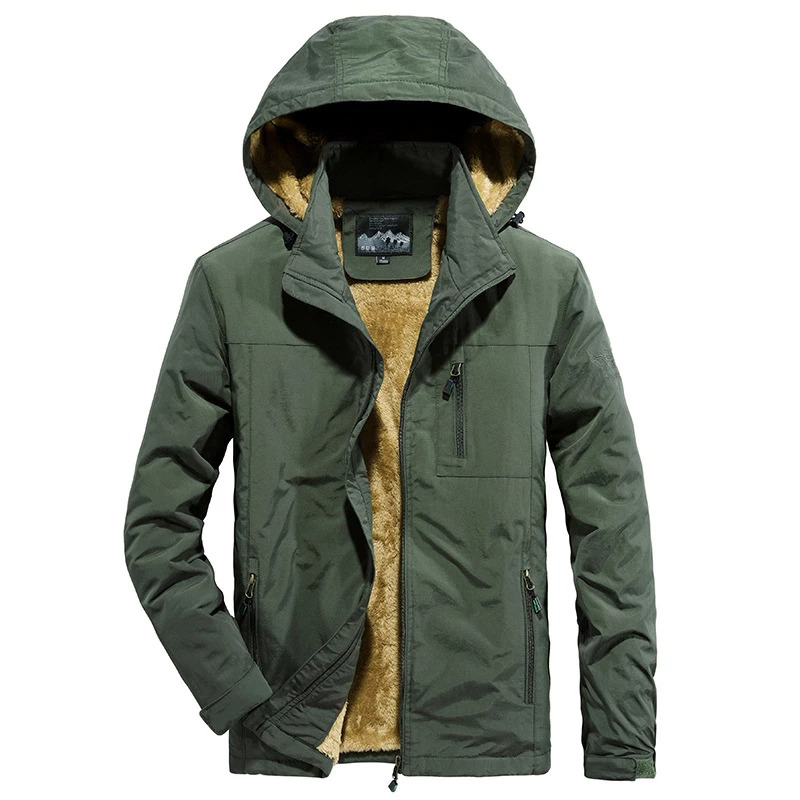 Men&#39;s Casual 2022 Winter Jacket Men&#39;s Fleece And Thick Youth Outdoor Waterproof Windbreaker Quick Dry Coat Men&#39;s Hooded Menswear 