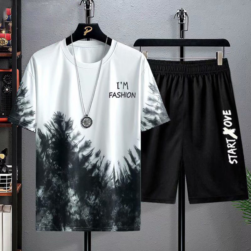 Summer Men Sportswear Training Sets T-shirt Shorts Set Men 2 Piece Set Plus Size Jogger Wear Shorts Track Suit For Men 